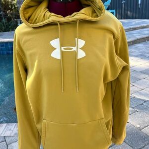 Under Armour Mustard Hoodie with White Logo